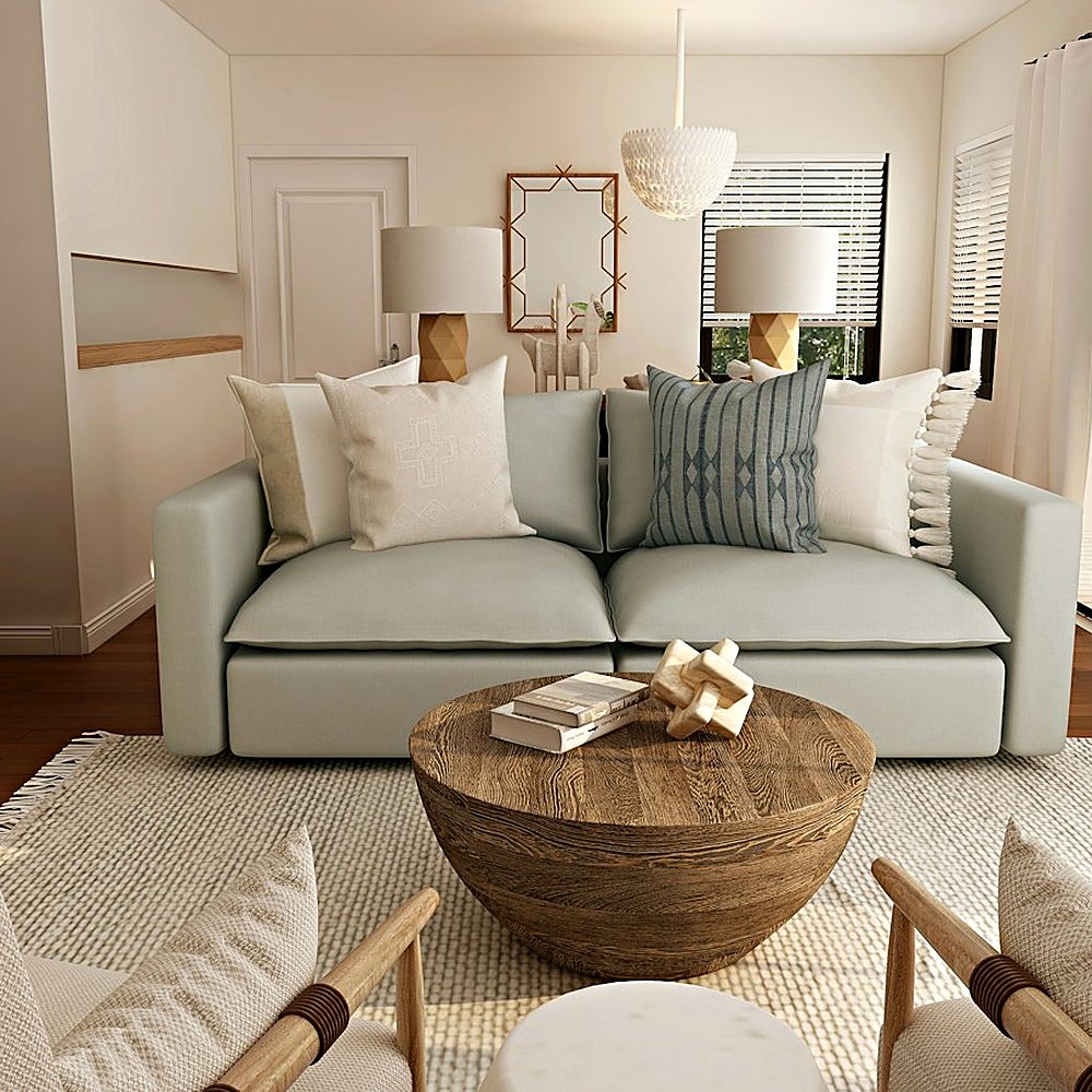 Coastal style living room designed by Next Level Design