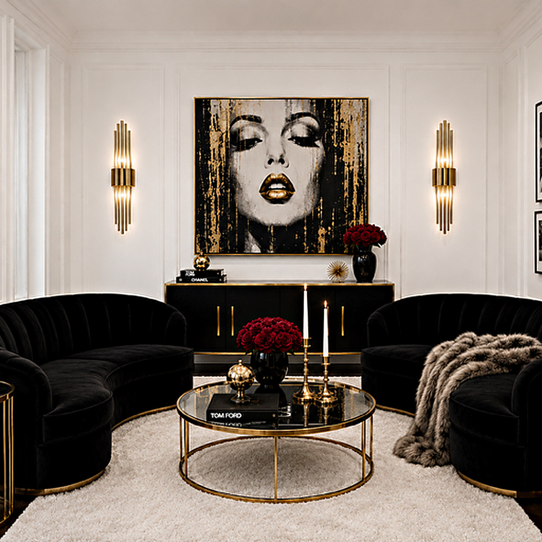 Hollywood Glam interior by Next Level Design