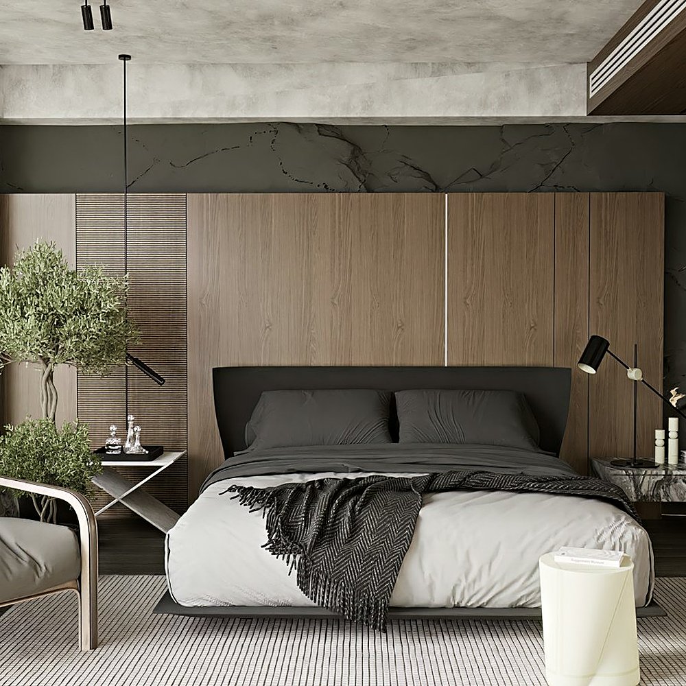 Warm Modern style bedroom designed by Next Level Design