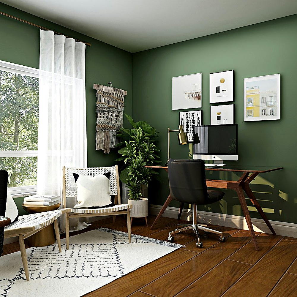 Warm Modern style office designed by Next Level Design